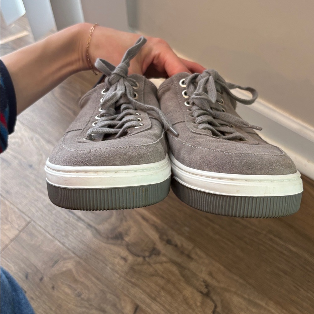 Men’s Peter Millar Crown Crafted Vantage Suede Sneaker Gray Size 9 - Picture 7 of 8